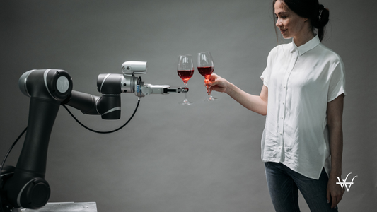 AI Robot Holding a Wine Glass