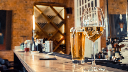A Close-Up Shot of Alcoholic Beverages in a Bar