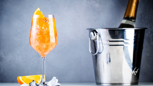 Aperol Spritz Cocktail in Wine Glass, Summer Italian Low Alcohol