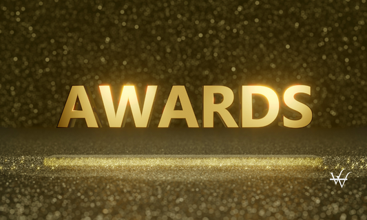 Awards in gold glitter