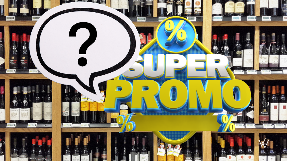 South African wines stacked on shelves in liquor store