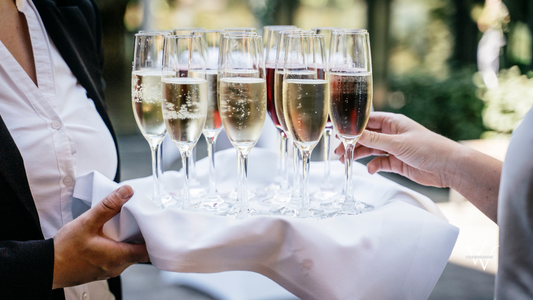 Wine event catering with Prosecco