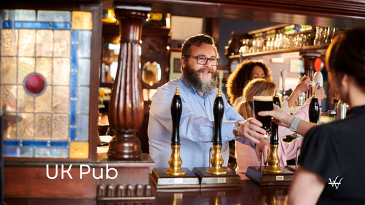 pub landlord welcoming customer