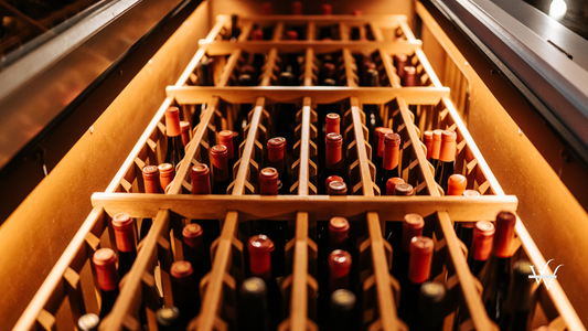 A Close-Up Shot of Bottles of Wine