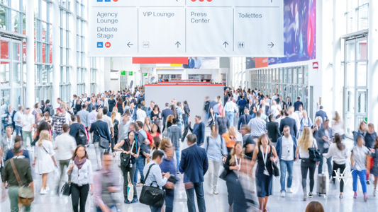 Blurred Business People at a Trade Fair