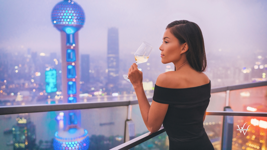 China Shanghai Woman Drinking Wine