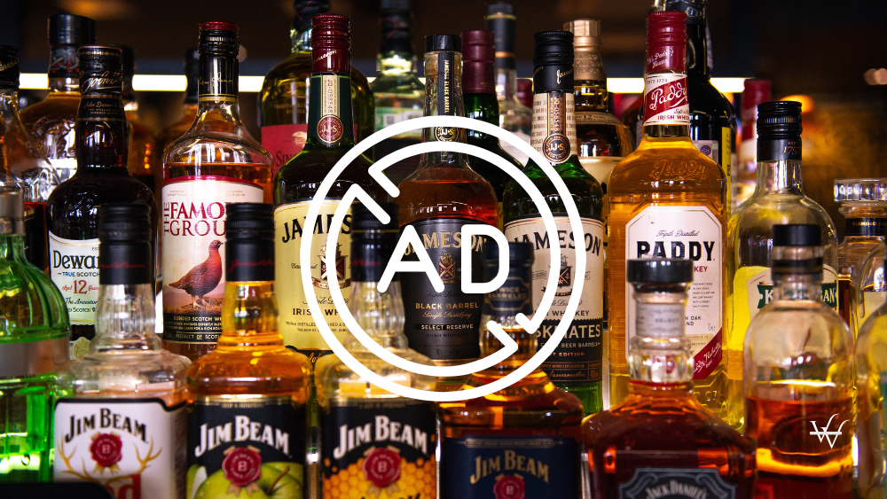 Close-Up Shot of Bottles of Alcoholic Beverages