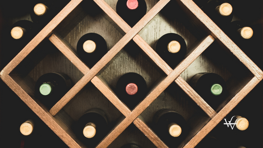 Close-up Photo of Brown Wine Rack