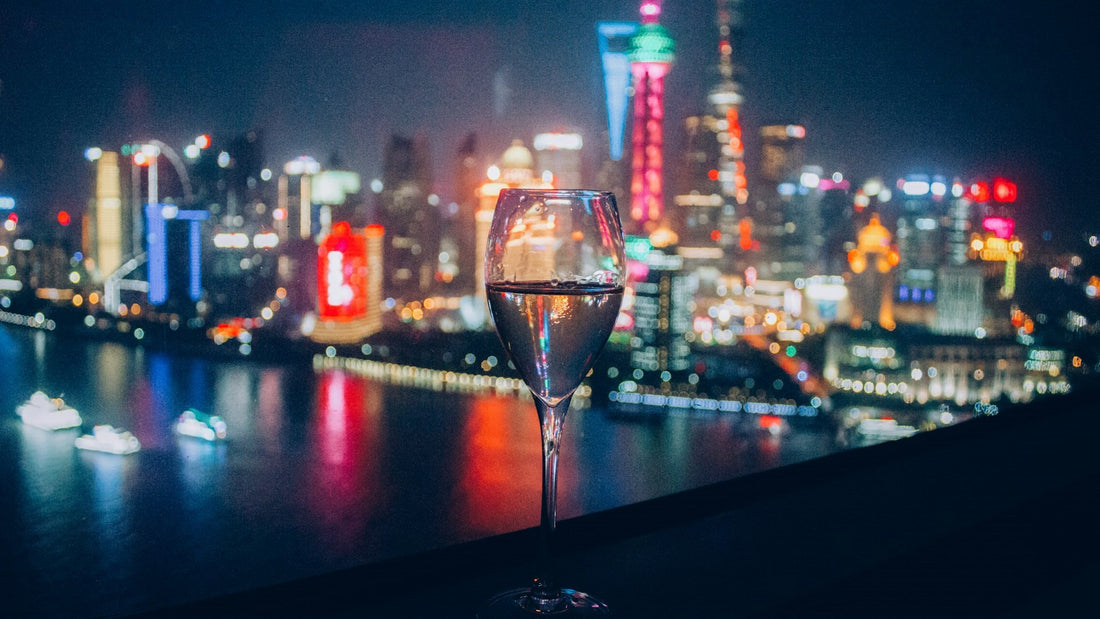 Shanghai Sky Scrapers Wine Glass