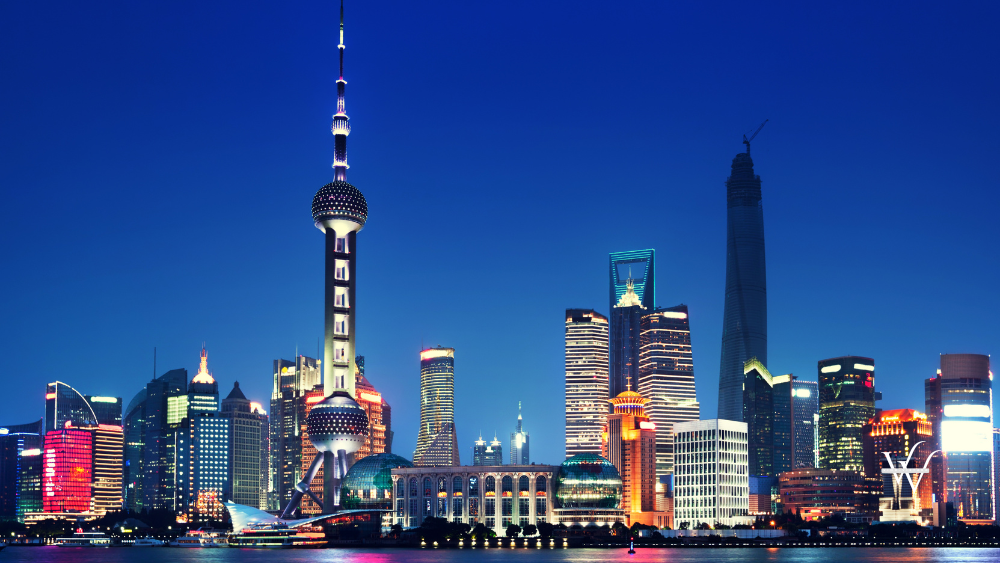 Shanghai at night, China