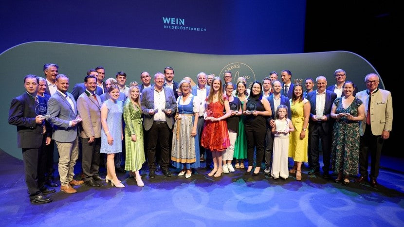 The Lower Austrian state winners with well-wishers Credit-NLK Pfeiffer