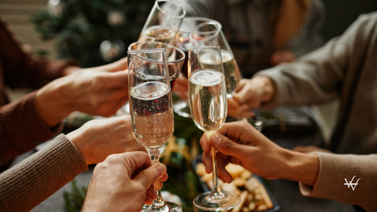 Toasting at Christmas Dinner