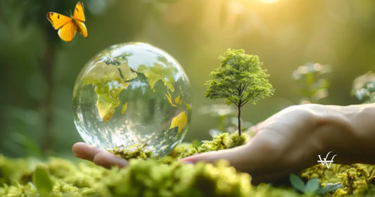 globe-in-the-hands-in-the-background-is-a-green-forest