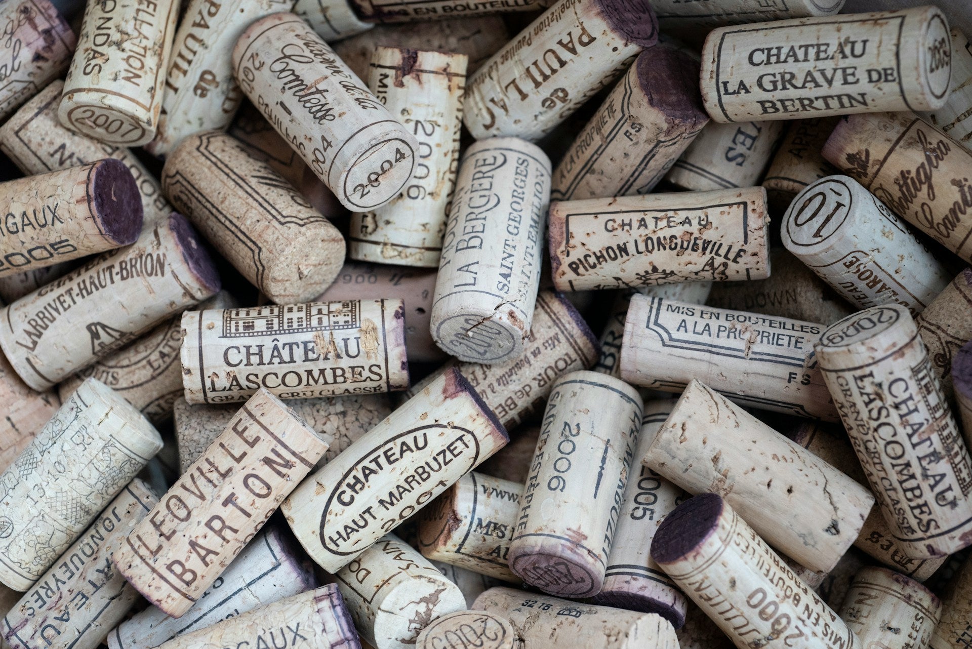 French fine wine bordeaux wine corks